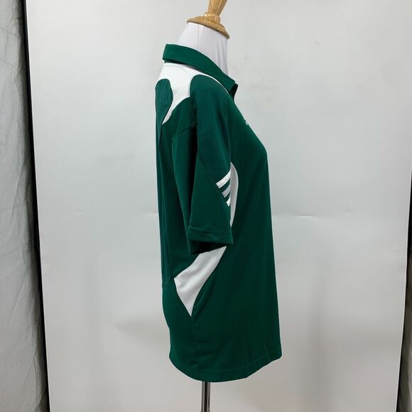 Adidas Notre Dame Polo Shirt Womens M Medium Green Scorch Climacool Short Sleeve - Picture 6 of 12